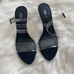 Zara lucite heels